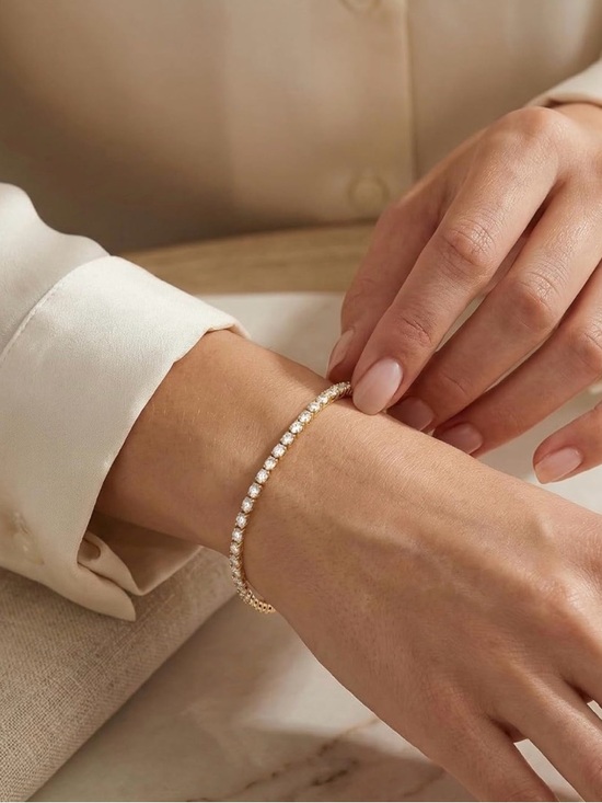 Unbranded Jewelry - ⭐️FINAL PRICE #25 Dainty Gold Plated Tennis Bracelet with Clear Stones